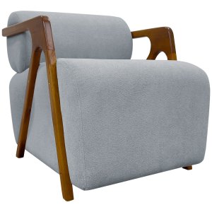 Poltrona Decorativa para Sala Moderna Chloe Bouclê Persa Premium Cores