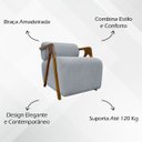 Ver mais imagens de Poltrona Decorativa para Sala Moderna Chloe Bouclê Persa Premium Cores