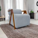 Ver imagem 2 de Poltrona Decorativa para Sala Moderna Chloe Bouclê Persa Premium Cores