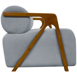Poltrona Decorativa para Sala Moderna Chloe Bouclê Persa Premium Cores - 4