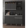 Armário para Cozinha Kit Alice com Nichos Cinza Fosco Ajl - 1
