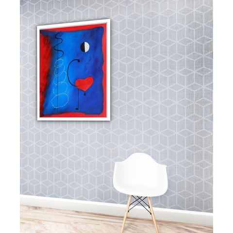 Quadro Decorativo Bailarina Miró - 70x50cm:moldura Preta