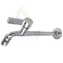 Ver imagem 3 de Torneira Tanque Metal Longa Bico Móvel Parede 22cm 1/4v C70