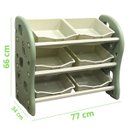 Ver imagem 2 de Prateleira Infantil Plástica Organizadora Cestos Multiuso Estante Baú Brinquedos Brinqway Bw-286
