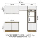 Ver imagem 4 de Cozinha Completa Madesa Lux 270001 Com Armário E Balcão