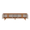 Ver imagem 3 de Rack para Tv até 60 Polegadas Roma 4 Portas 1 Prateleira com Vidro Cedro/off White - Casa D
