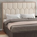 Ver imagem 1 de Cabeceira para Cama Box Queen 165cm Stan Linho Bege com Off White - Sallar Home