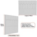 Ver imagem 2 de Cabeceira para Cama Box Queen 165cm Stan Linho Bege com Off White - Sallar Home