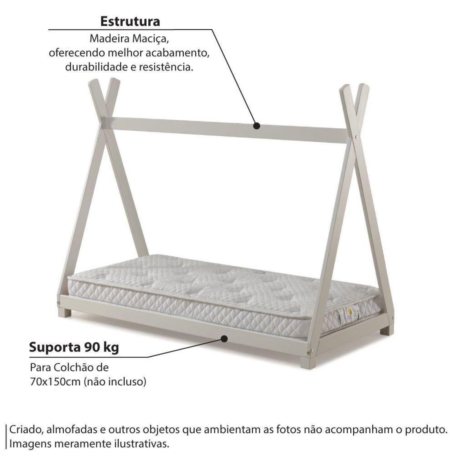 Mini Cama Montessoriano Soninho em Madeira Meninos Casatema - 2