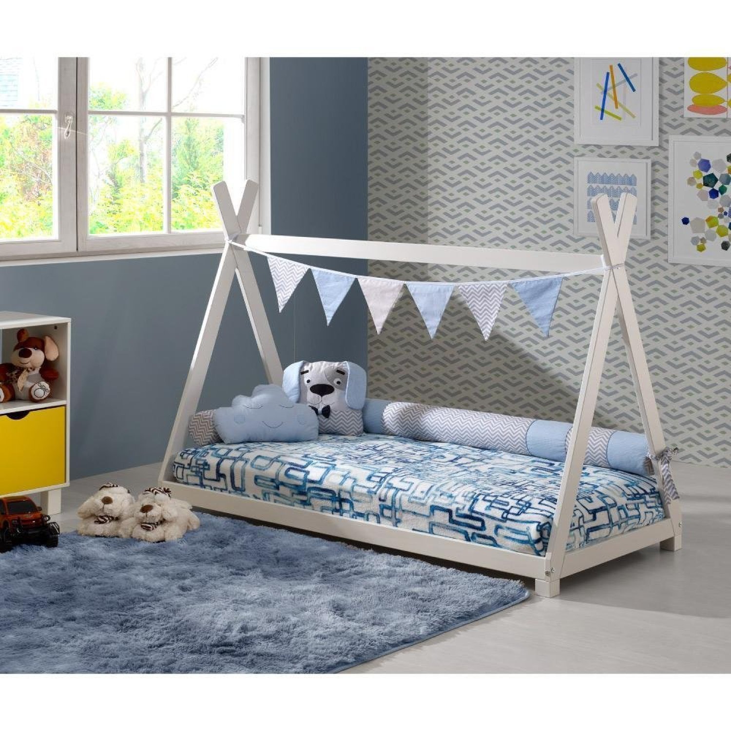 Mini Cama Montessoriano Soninho em Madeira Meninos Casatema - 1