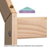 Cama Montessoriana Garden com Telhado Single e Grade de Proteção Casatema MadeiraOriginals - 2