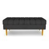 Banco Bau Jade 80cm Suede Preto - Am Interiores - 1
