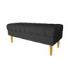 Banco Bau Jade 80cm Suede Preto - Am Interiores - 3