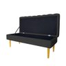 Banco Bau Jade 80cm Suede Preto - Am Interiores - 2