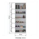 Ver imagem 4 de Sapateira Lia 1 Porta 5 Prateleiras 100% Mdf Branco - Pnr Móveis