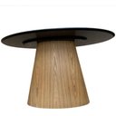 Ver imagem 2 de Mesa De Jantar Cone Oval 235x122 Cm Base Madeira Cor Preto