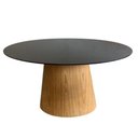Ver imagem 1 de Mesa De Jantar Cone Oval 235x122 Cm Base Madeira Cor Preto