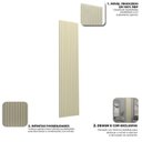 Ver mais imagens de Painel para TV até 85 Polegadas Ripado 100% MDF 250CMX230CM Supremo Bege Off White