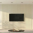 Ver imagem 1 de Painel para TV até 85 Polegadas Ripado 100% MDF 250CMX230CM Supremo Bege Off White