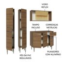 Ver imagem 2 de Armário de Cozinha Compacta 169cm Rustic Emilly Madesa 09 Rustic Rustic