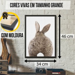 Quadro Decorativo Coelho Fofinho Quarto Encantador Criativo - 3