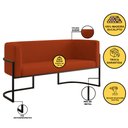 Ver imagem 3 de Kit Sofá 2 Lugares + 2 Poltronas para Recepção – Balaqui Cor:terracota