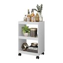 Ver imagem 3 de Carrinho Multiuso com Rodinhas Bar Aparador Organizador com 3 Prateleiras Branco