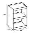 Ver imagem 4 de Carrinho Multiuso com Rodinhas Bar Aparador Organizador Com 3 Prateleiras
