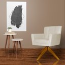 Ver imagem 2 de Poltrona Decorativa Onix Pés Giratório de Madeira Suede Bege - DS Estofados