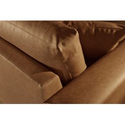 Sofá 2 Lugares Fixo Living Bellagio Couro Caramelo 1,9m - 7