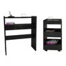 kit Preto auxiliar carinho + mesa Para Organização manicure multiuso AJL STORE - 1