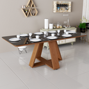 Ver imagem 2 de Mesa de Jantar 160x80cm MDF com Tampo de Vidro Moderna:Preto