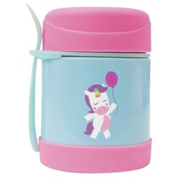 Pote Térmico Infantil Bebê Buba Animais Fun com Talher Leão Macaco Unicórnio Girafa Buba - 2