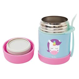 Pote Térmico Infantil Bebê Buba Animais Fun com Talher Leão Macaco Unicórnio Girafa Buba - 3