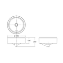 Ver imagem 6 de Cuba para Banheiro Kohler Vox Petit de Sobrepor Redonda com Mesa e Furo Branca 41x30cm | 28743BR-1-0