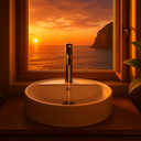 Ver imagem 2 de Cuba para Banheiro Kohler Vox Petit de Sobrepor Redonda com Mesa e Furo Branca 41x30cm | 28743BR-1-0