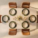 Ver imagem 2 de Conjunto Sala de Jantar 1 Mesa Retangular Tali 180cm 6 Cadeiras Miriti CabeCasa MadeiraOriginals