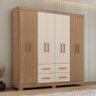 Guarda-roupa Casal Itapema 8 Portas 4 Gavetas Canelato/natura - Atualle Móveis - 1