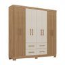 Guarda-roupa Casal Itapema 8 Portas 4 Gavetas Canelato/natura - Atualle Móveis - 2