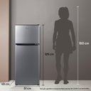 Ver imagem 4 de Geladeira Refrigerador Compacto Hq Defrost 140 Litros Preto/inox Hq-140rdf