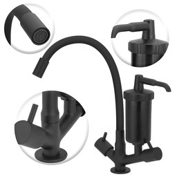 Torneira Filtro Gourmet Cozinha Mesa All Black Metal Inox - 2