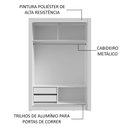 Ver imagem 7 de Guarda-roupa Solteiro 2 Portas de Correr com Espelho 2 Gavetas Branco/cinza Vivare Madesa