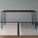 Ver imagem 4 de Mesa Elen Tampo Retangular de Madeira Amêndoa Marrom