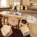 Ver imagem 4 de 2 Lustres Pendentes Rústicos com Canopla de 1m em Madeira