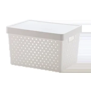 Cesto Organizador C/ Tampa Quadratta Branco 39x29x24cm - Paramount