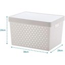 Ver imagem 4 de Cesto Organizador C/ Tampa Quadratta Branco 39x29x24cm - Paramount