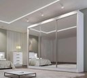 Ver imagem 1 de Guarda Roupa Dubai 3 Portas Espelhadas Branco - D Doro