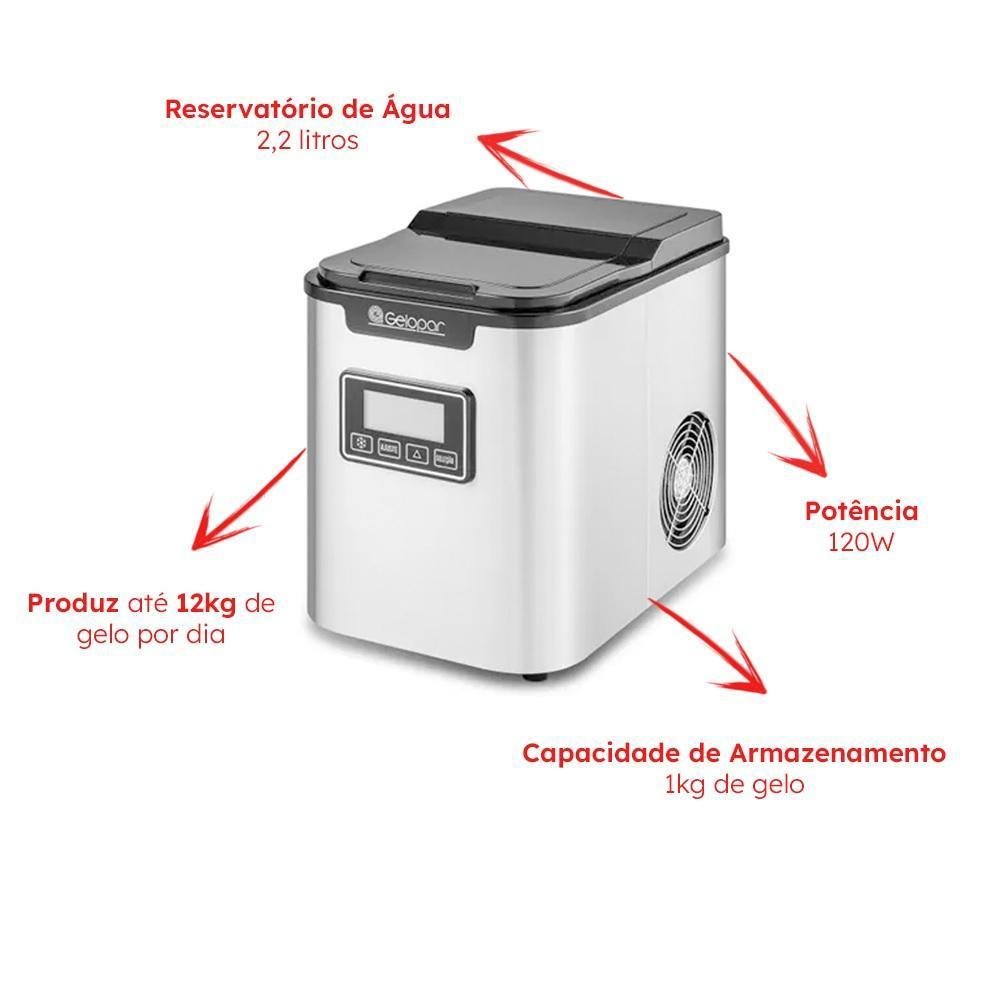 Máquina de Gelo até 12kg/dia Gelopar 220v - 2