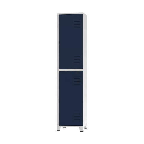 Roupeiro de Aço Insalubre 2 Portas Vestiário Nr 18/24 Azul Marinho com Chave