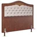 Ver imagem 1 de Cabeceira Cama Box Casal 140cm Imperial J02 Facto Marrom/Bege- Mpozenato
